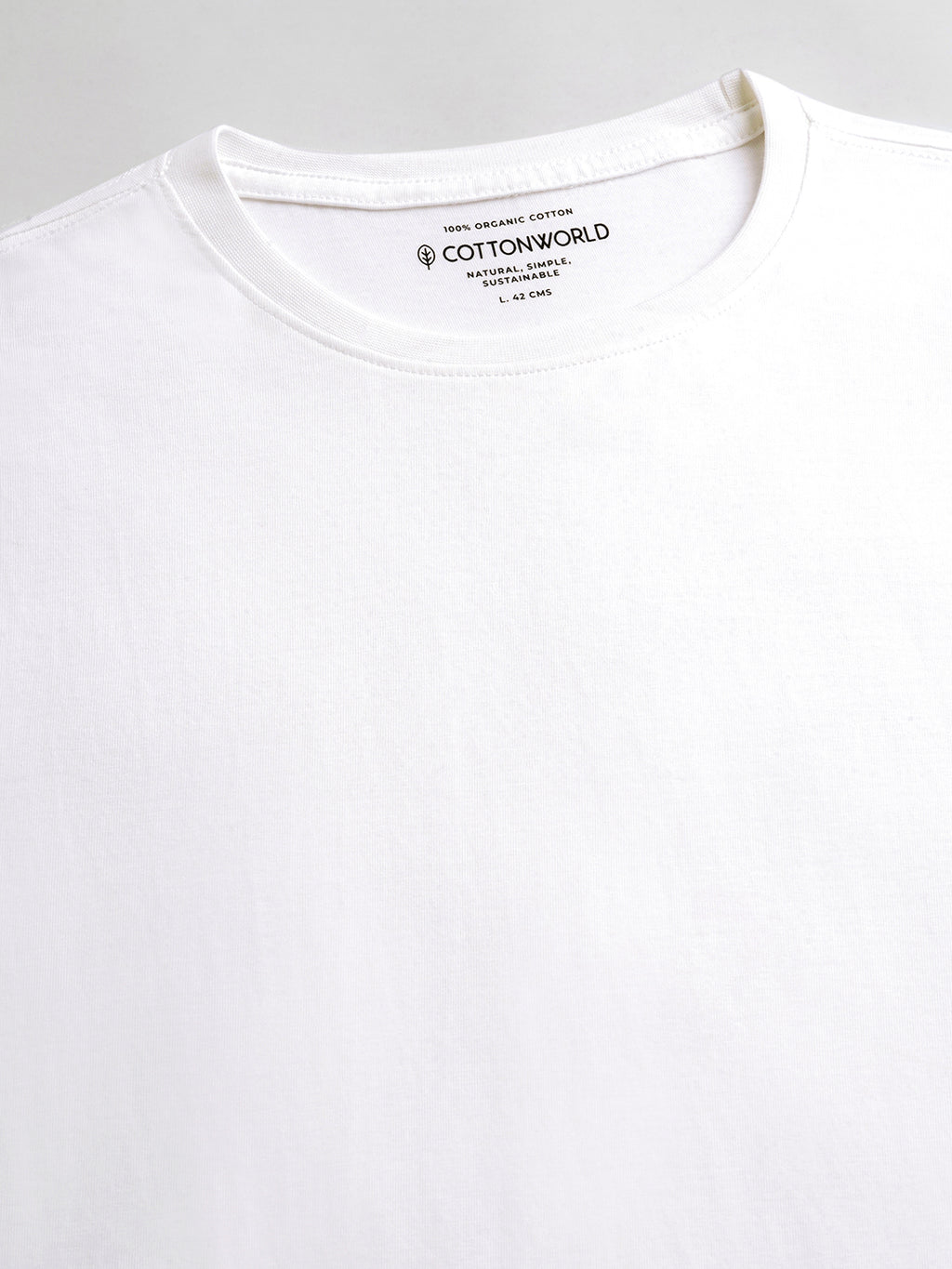 Men’s Cotton Regular Fit Crew Neck T-Shirt White
