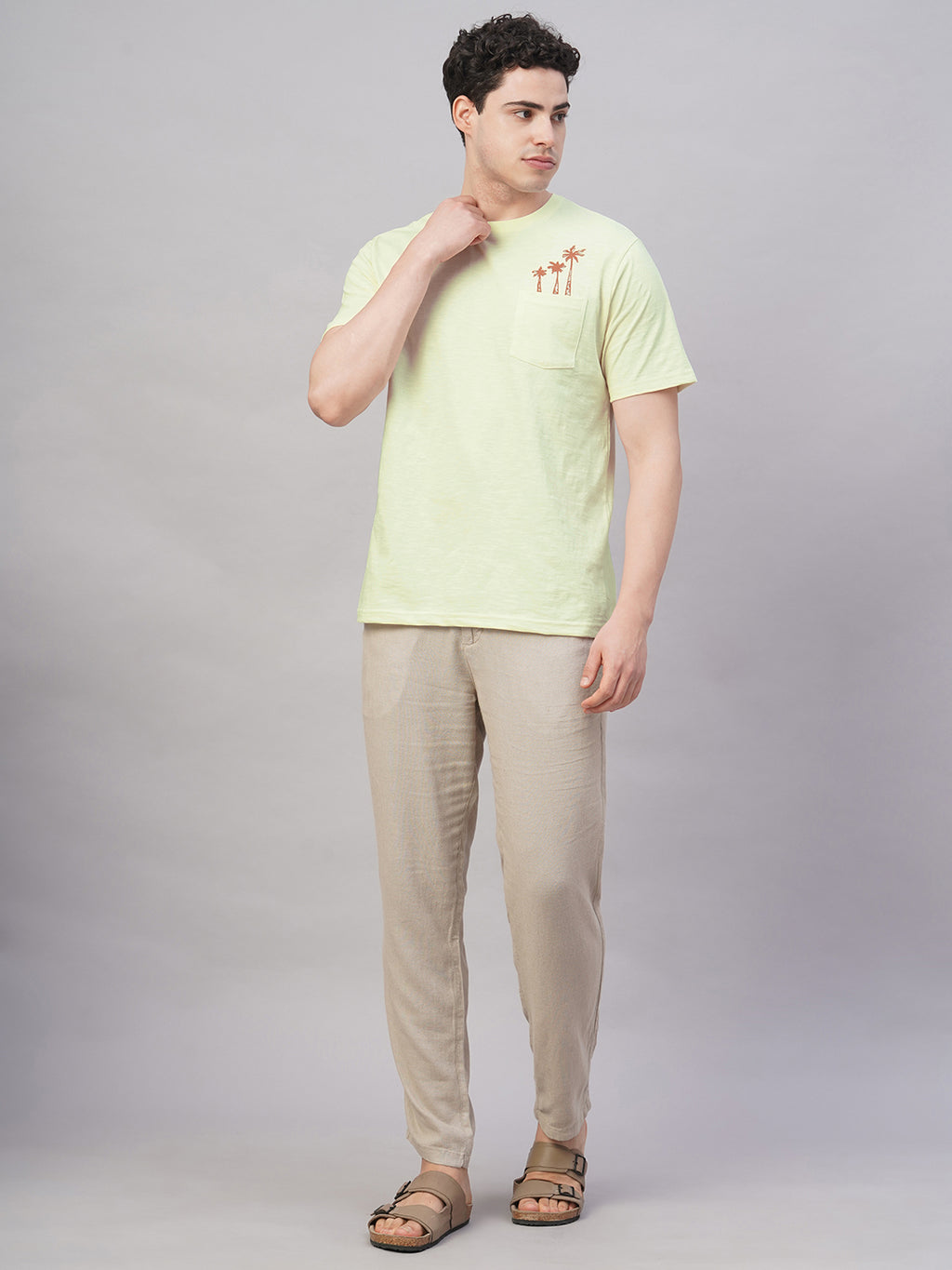 Men's Natural 100% Cotton Regular Fit Tshirt