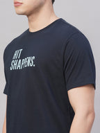Men's Navy 100% Cotton Regular Fit Tshirt