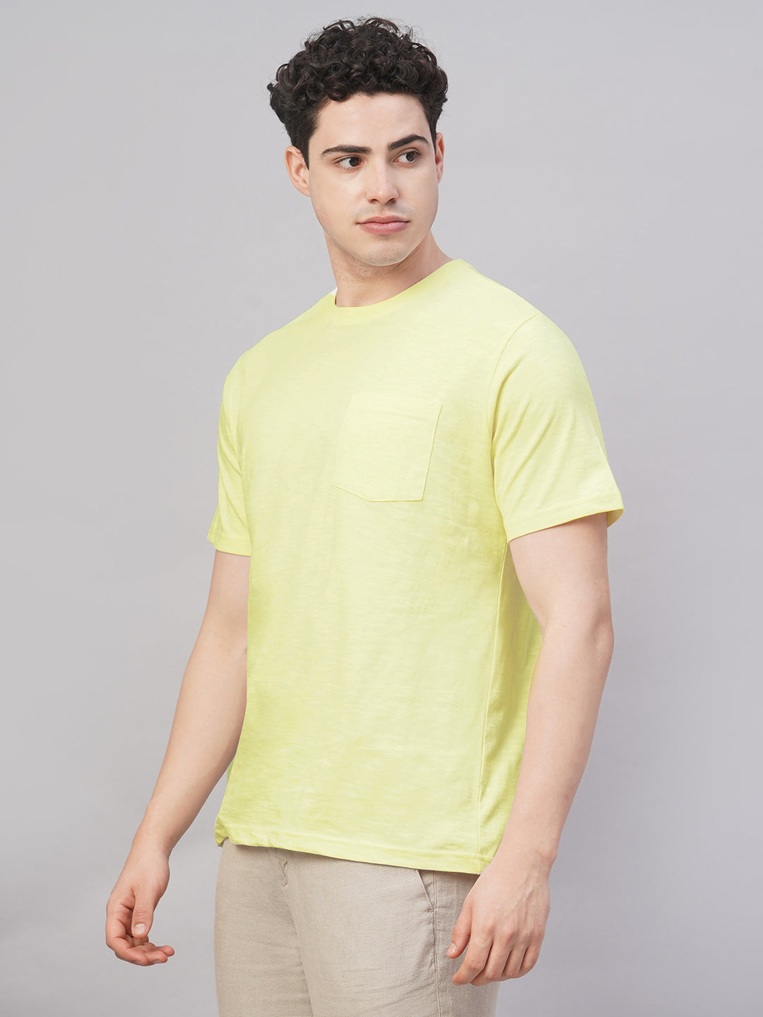 Men's Natural 100% Cotton Regular Fit Tshirt