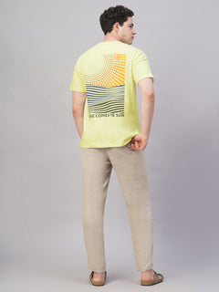 Men's 100% Cotton Chest Pocket T Shirt Natural