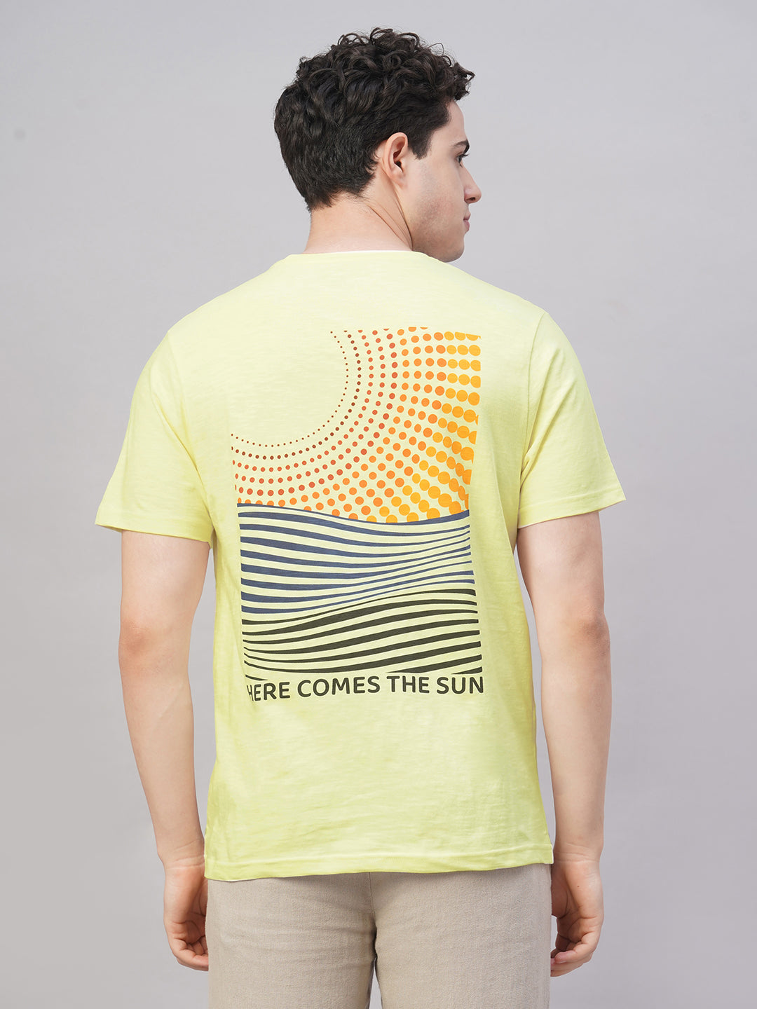 Men's Natural 100% Cotton Regular Fit Tshirt