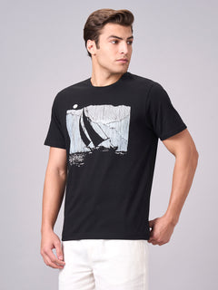Men’s Cotton Regular Fit Half Sleeve T-Shirt Black
