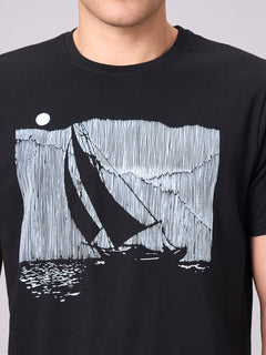 Men’s Cotton Regular Fit Half Sleeve T-Shirt Black