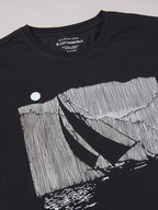 Men's Black 100% Cotton Regular Fit Tshirt