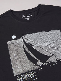 Men’s Cotton Regular Fit Half Sleeve T-Shirt Black