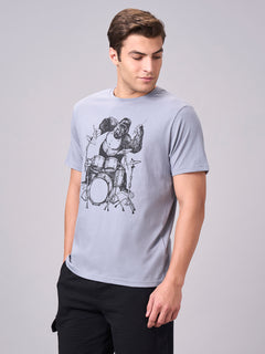 Men’s Cotton Regular Fit Half Sleeve T-Shirt Grey