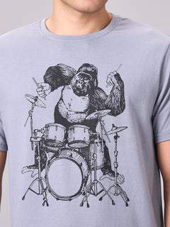 Men’s Cotton Regular Fit Half Sleeve T-Shirt Grey