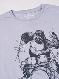 Men’s Cotton Regular Fit Half Sleeve T-Shirt Grey
