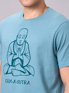 Men's Aqua 100% Cotton Regular Fit Tshirt