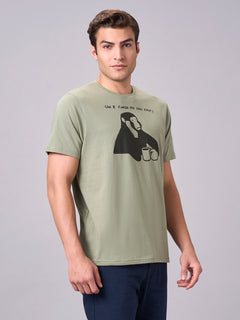 Men’s Cotton Regular Fit Half Sleeve T-Shirt Green
