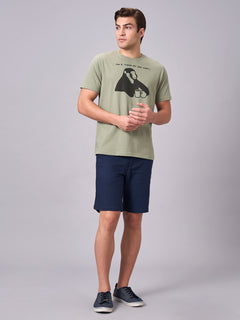 Men’s Cotton Regular Fit Half Sleeve T-Shirt Green