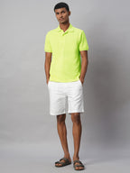 Men's 100% Cotton Regular Fit Polo T Shirt Green