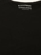 Men's Cotton Bamboo Graphic T Shirt Black