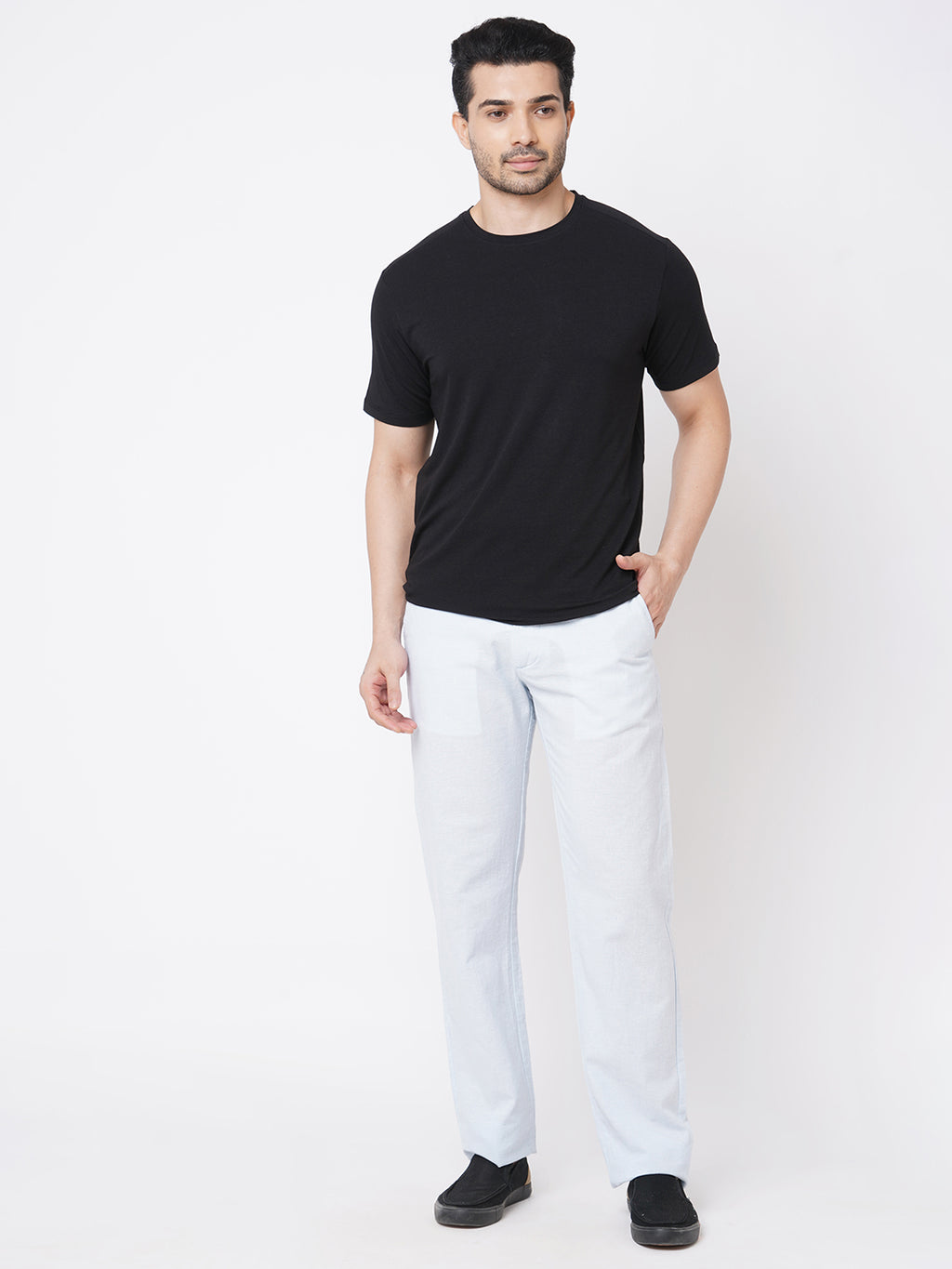 Men's Cotton Bamboo Graphic T Shirt Black