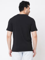 Men's Cotton Bamboo Graphic T Shirt Black