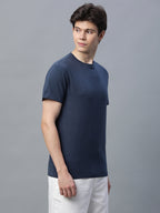 Men's Cotton Bamboo Elastane Regular Fit Tshirt Navy