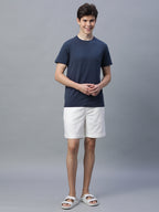 Men's Cotton Bamboo Elastane Regular Fit Tshirt Navy