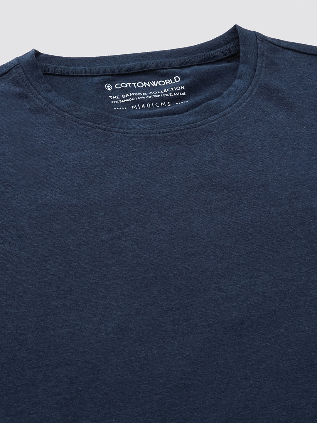 Men's Cotton Bamboo Elastane Regular Fit Tshirt Navy