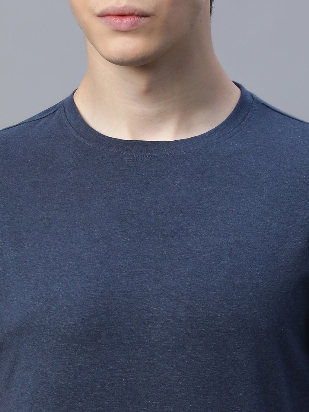 Men's Cotton Bamboo Elastane Regular Fit Tshirt Navy