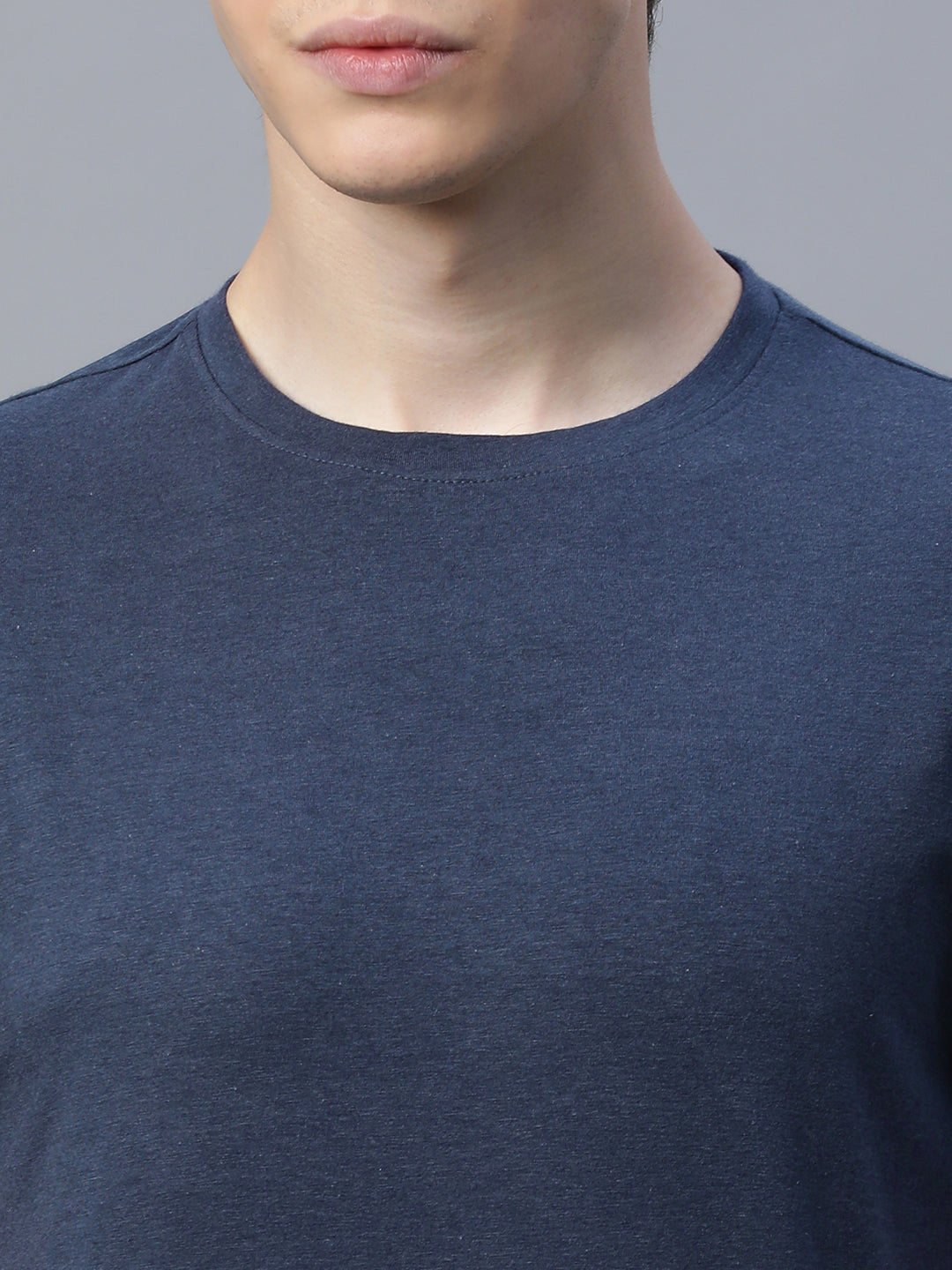 Men's Cotton Bamboo Elastane Regular Fit Tshirt Navy