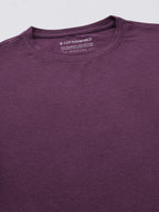 Men's Wine Cotton Bamboo Elastane Regular Fit Tshirt