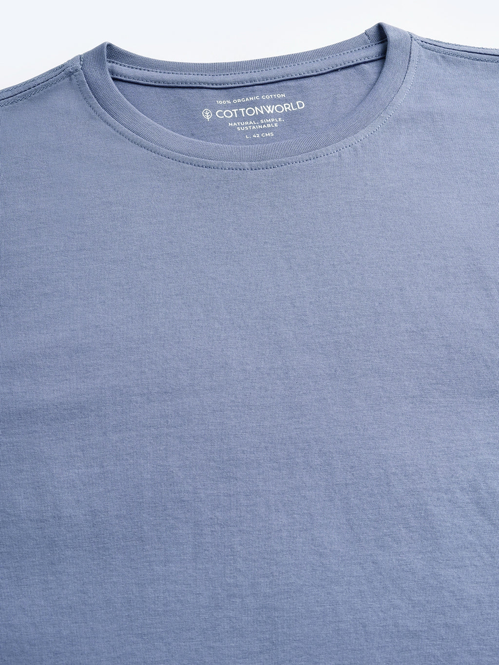 Men's Lavender Cotton Bamboo Elastane Regular Fit Tshirt
