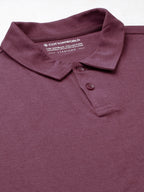 Men's Wine Cotton Bamboo Elastane Regular Fit Tshirt