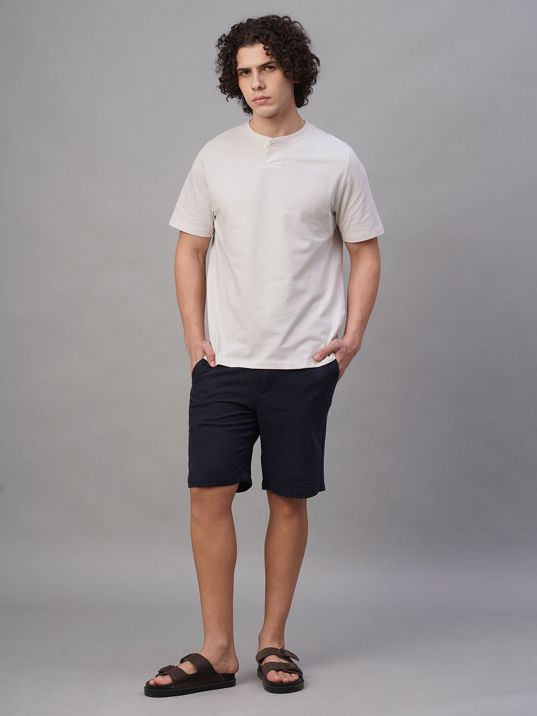 Men's Chalk 100% Cotton Regular Fit Tshirt
