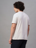 Men's Chalk 100% Cotton Regular Fit Tshirt