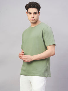 Men’s Cotton Elastane Regular Fit T-Shirt Green