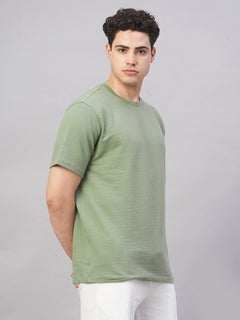 Men’s Cotton Elastane Regular Fit T-Shirt Green