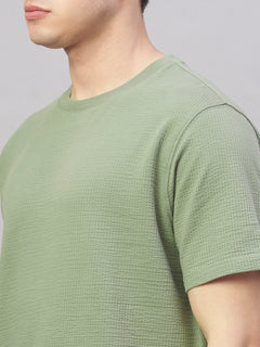 Men’s Cotton Elastane Regular Fit T-Shirt Green