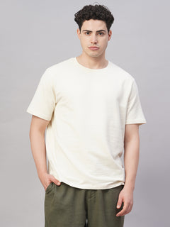 Men’s Cotton Elastane Regular Fit T-Shirt Natural