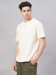 Men’s Cotton Elastane Regular Fit T-Shirt Natural