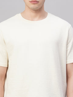 Men’s Cotton Elastane Regular Fit T-Shirt Natural