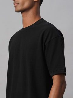 Men’s Cotton Regular Fit Relaxed Crew Neck T-Shirt Black