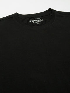 Men’s Cotton Regular Fit Relaxed Crew Neck T-Shirt Black