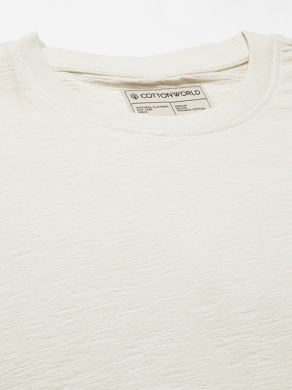 Men's Natural 100% Cotton Regular Fit Tshirt