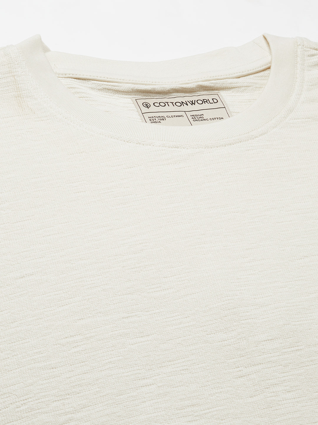 Men's Natural 100% Cotton Regular Fit Tshirt