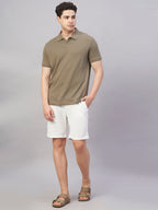 Men's Brown 100% Cotton Regular Fit Tshirt