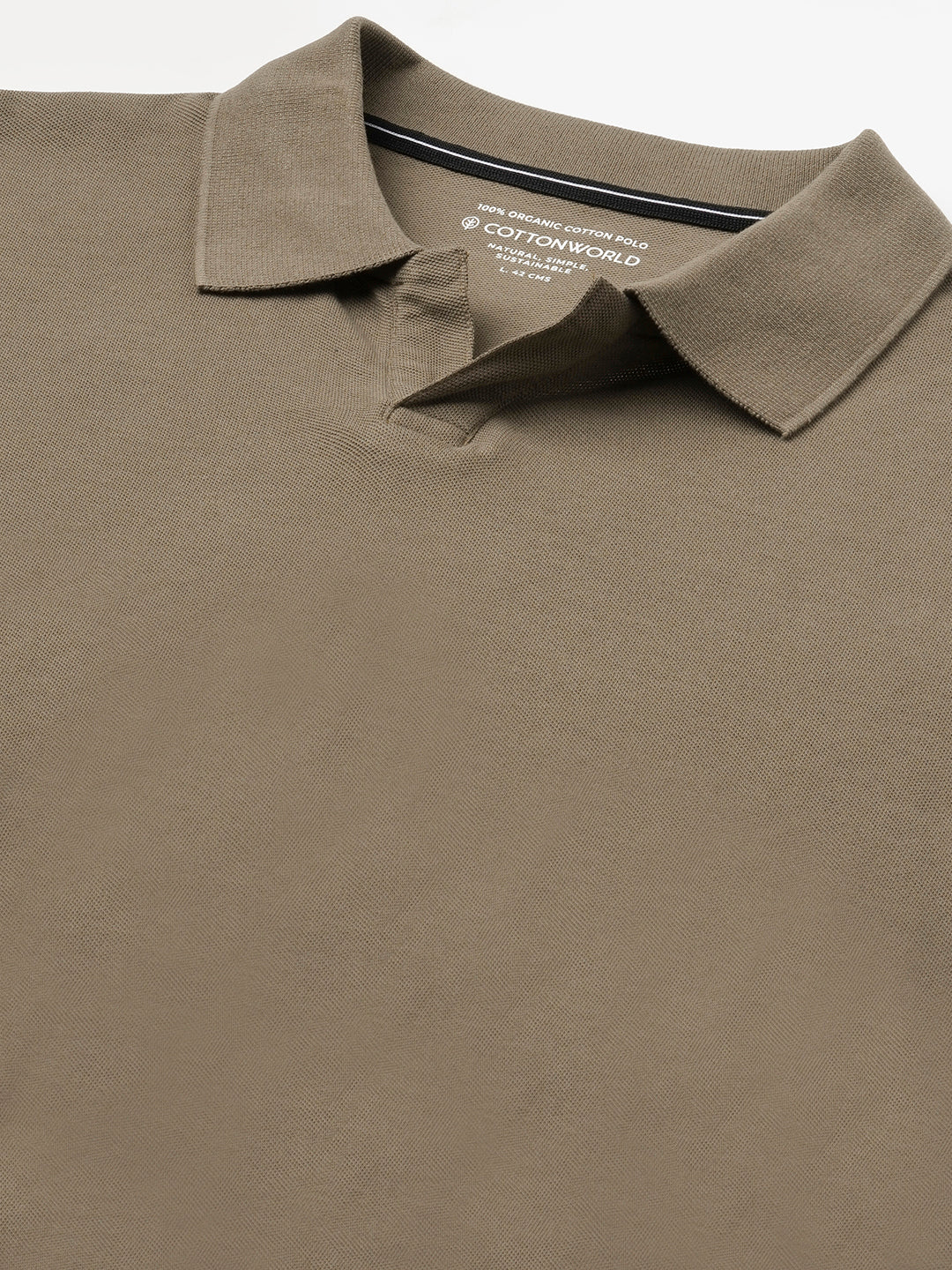 Men's Brown 100% Cotton Regular Fit Tshirt