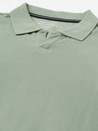 Men's Green 100% Cotton Regular Fit Tshirt