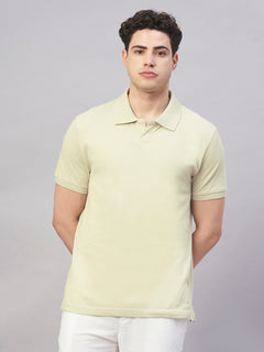 Men’s Cotton Regular Fit Polo T-Shirt Pale Grey