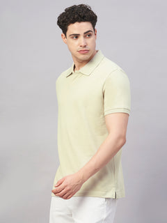 Men’s Cotton Regular Fit Polo T-Shirt Pale Grey