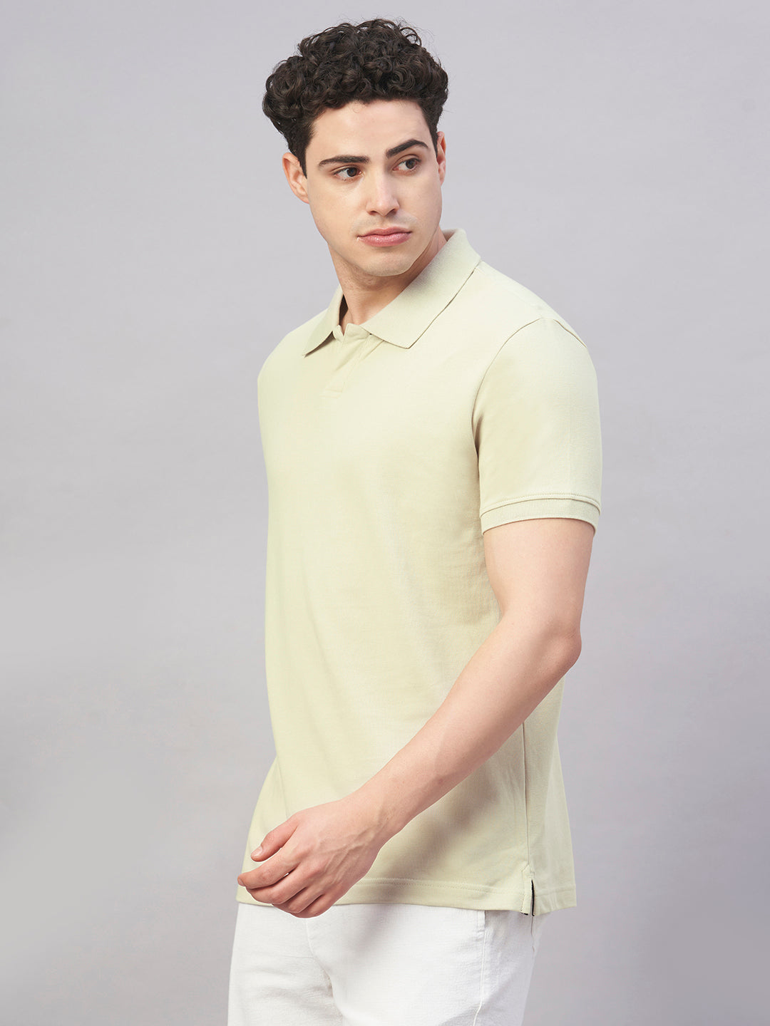 Men's Grey 100% Cotton Regular Fit Tshirt