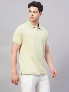 Men’s Cotton Regular Fit Polo T-Shirt Pale Grey