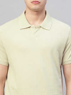 Men’s Cotton Regular Fit Polo T-Shirt Pale Grey