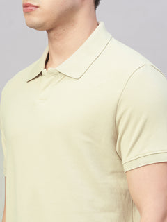 Men’s Cotton Regular Fit Polo T-Shirt Pale Grey