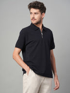 Men's Navy 100% Cotton Regular Fit Tshirt
